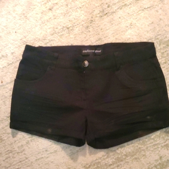Ambiance Pants - Ambiance High Waist Black Women's Shorts